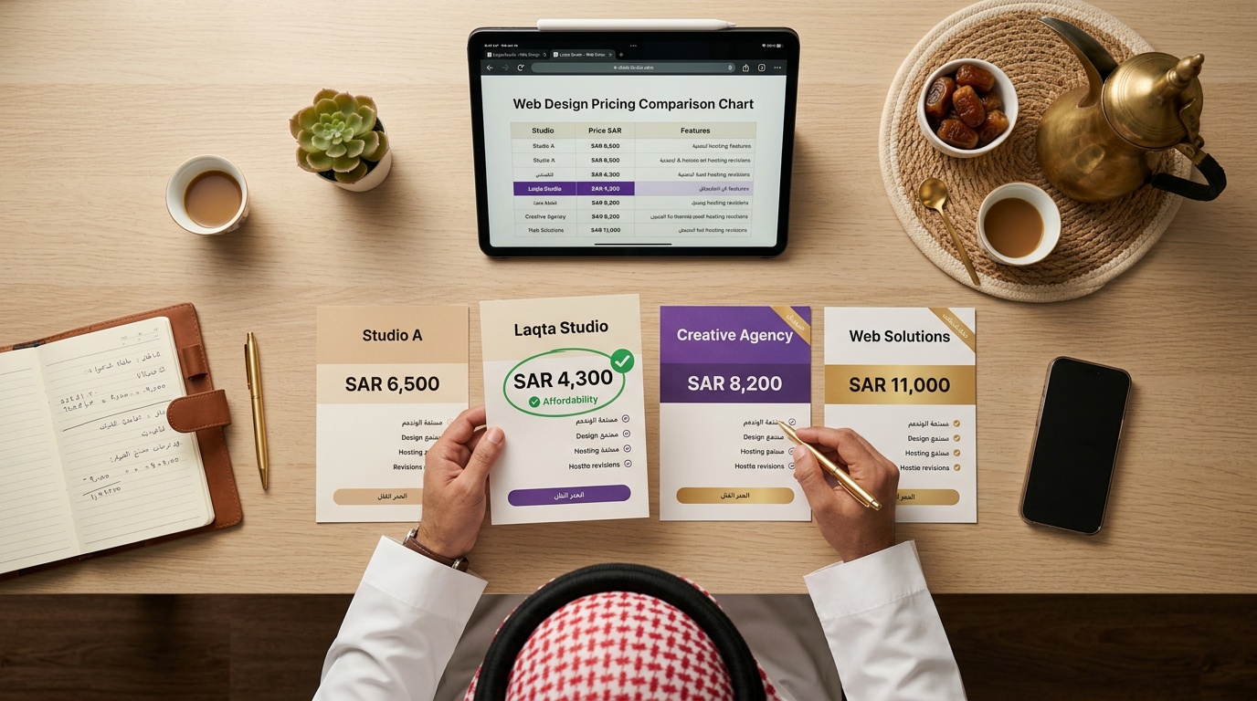 مقارنة أسعار مواقع التصميم الأرخص للمتاجر الإلكترونية السعودية