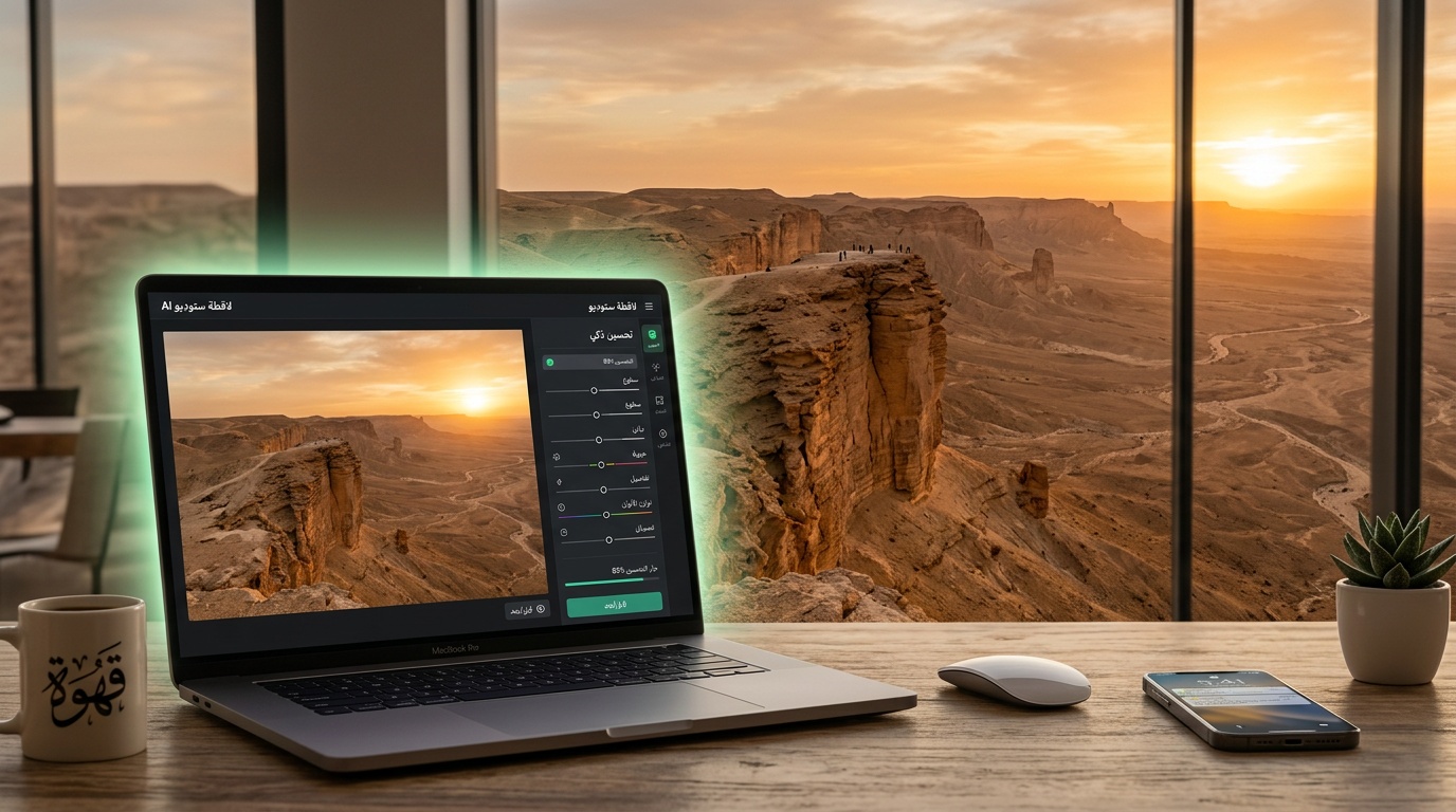 إزالة العلامة المائية من صورة حافة العالم في السعودية بالذكاء الاصطناعي