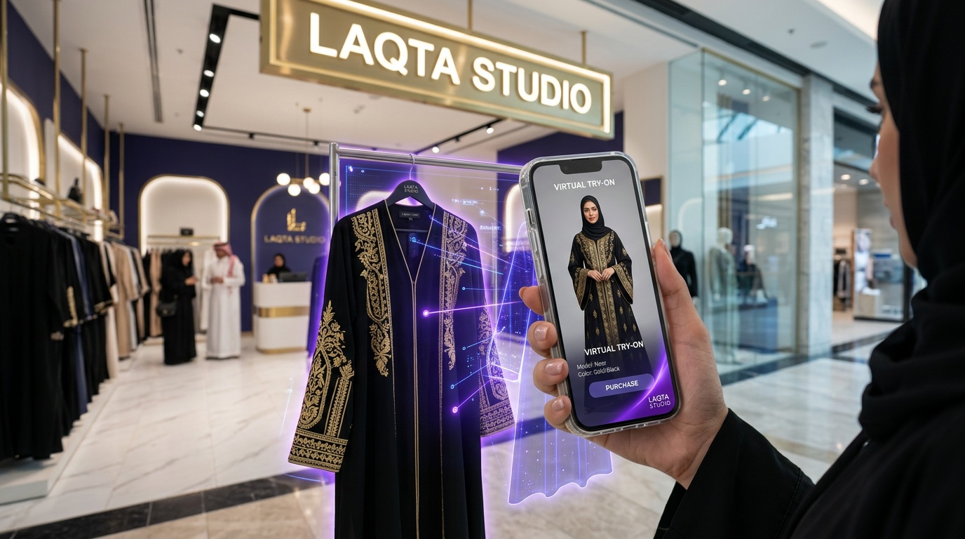 تجربة ملابس افتراضية - تقنية الذكاء الاصطناعي لعرض الأزياء على موديل افتراضي سعودي