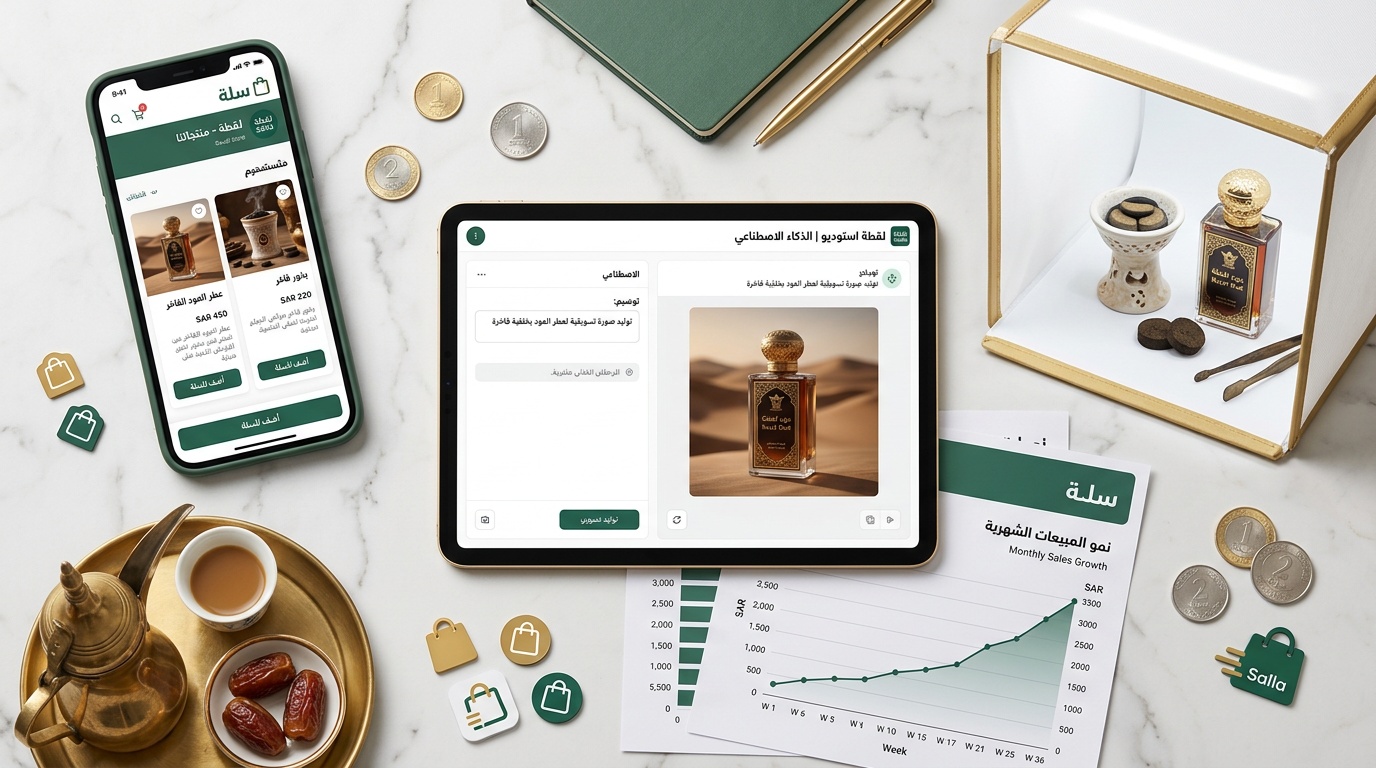 استراتيجية تسويق منتجات للمتاجر السعودية الإلكترونية - لقطة استوديو