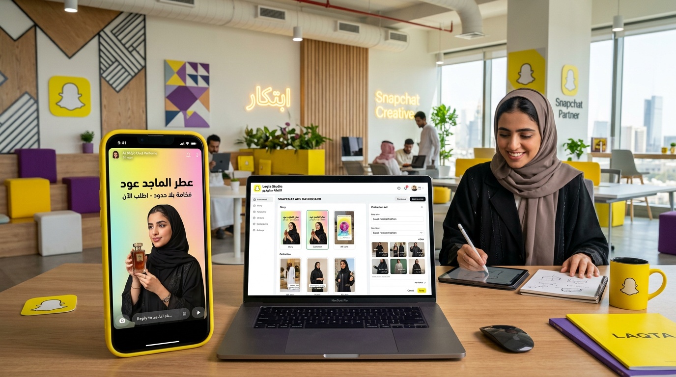 تصميم اعلان سناب شات - قوالب إعلانات سناب بمقاسات صحيحة للمتاجر السعودية