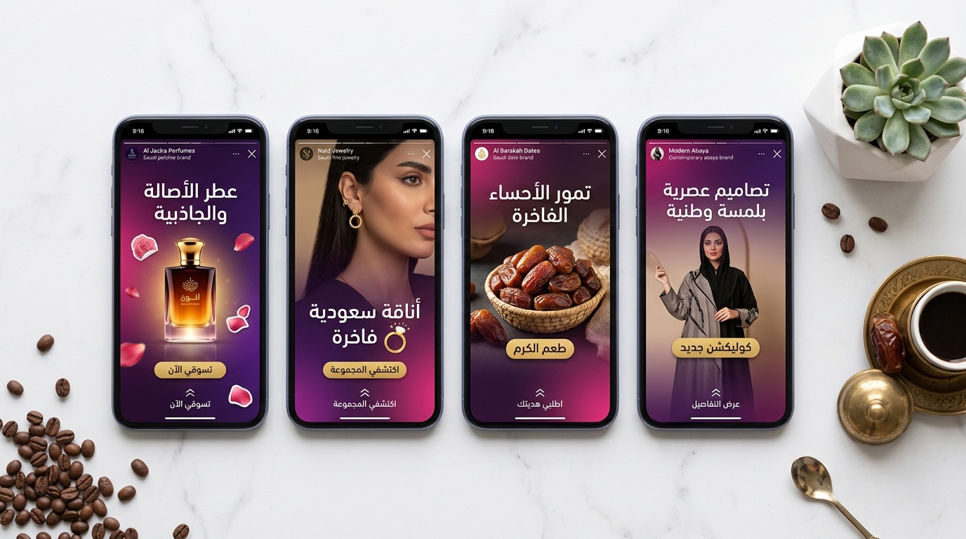 تصميم ستوري احترافي لانستقرام وسناب شات بمحتوى عربي سعودي جذاب - لقطة