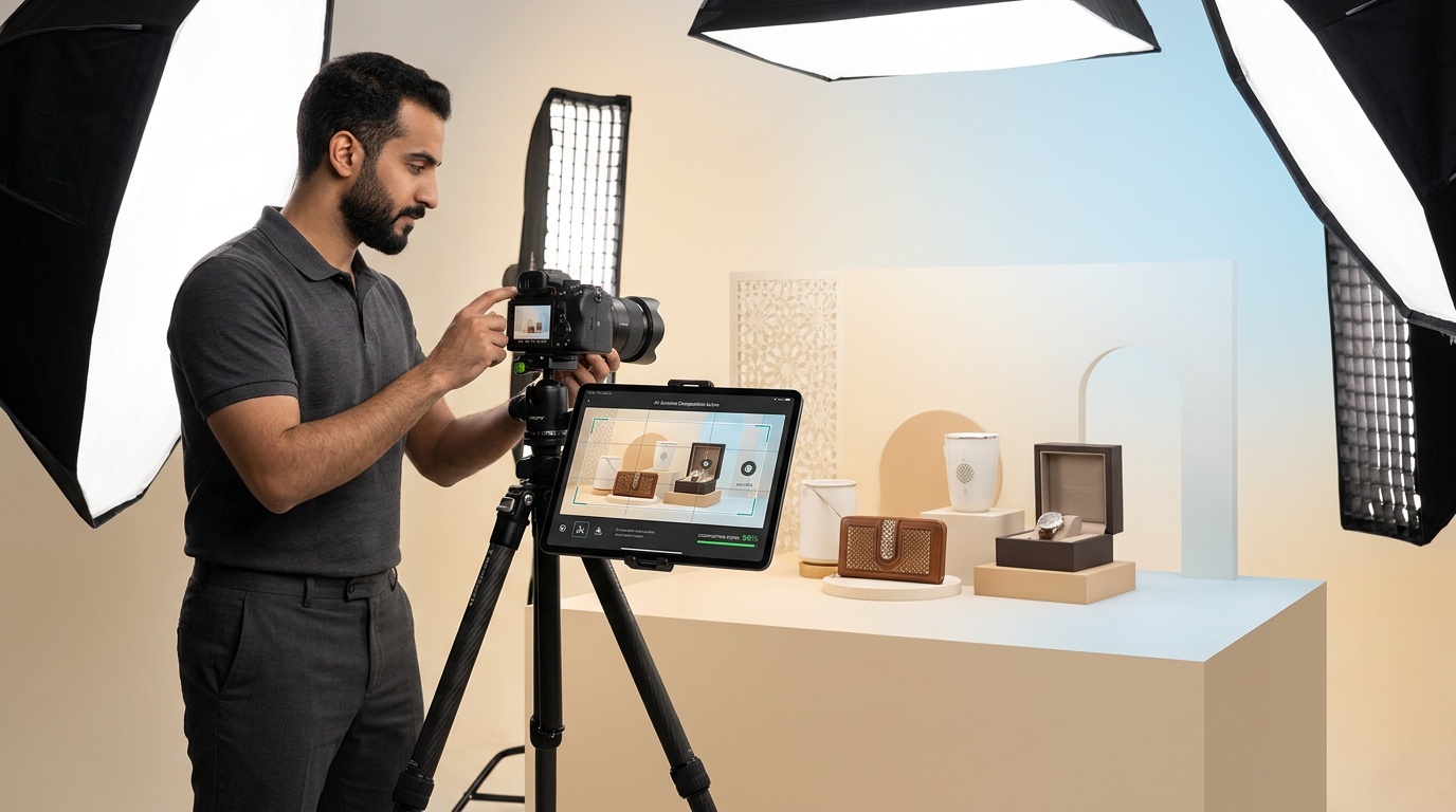 دليل تصوير المنتجات الشامل: صور استوديو احترافية بالذكاء الاصطناعي - لقطة استوديو