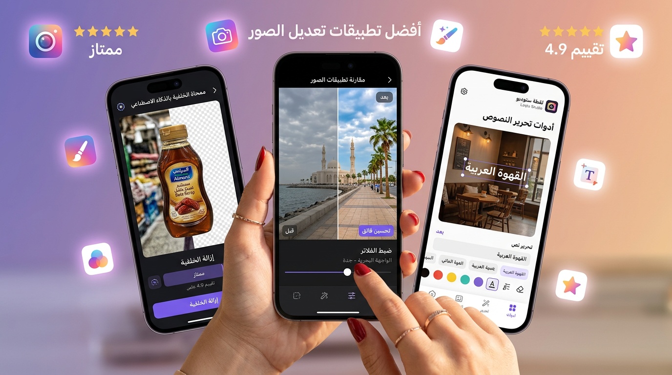 أفضل تطبيقات تعديل الصور بالعربي للجوال والكمبيوتر - لقطة استوديو