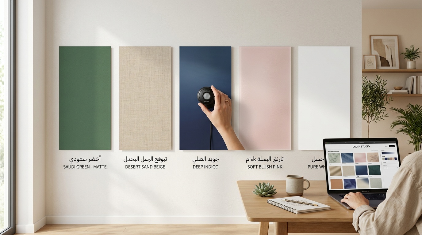 خلفيات سادة ملونة متنوعة للتصميم مع ألوان سعودية وأدوات تصميم احترافية