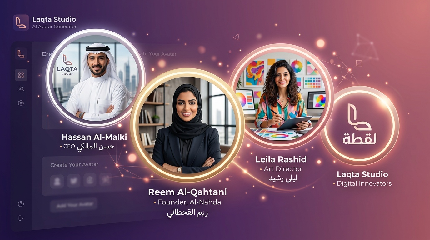 صور بروفايل احترافية بطابع سعودي مصممة بالذكاء الاصطناعي من لقطة