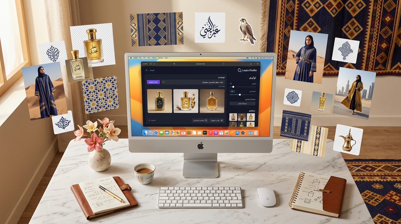 صور تصميم احترافية بأسلوب سعودي للمصممين والتجار - لقطة استوديو