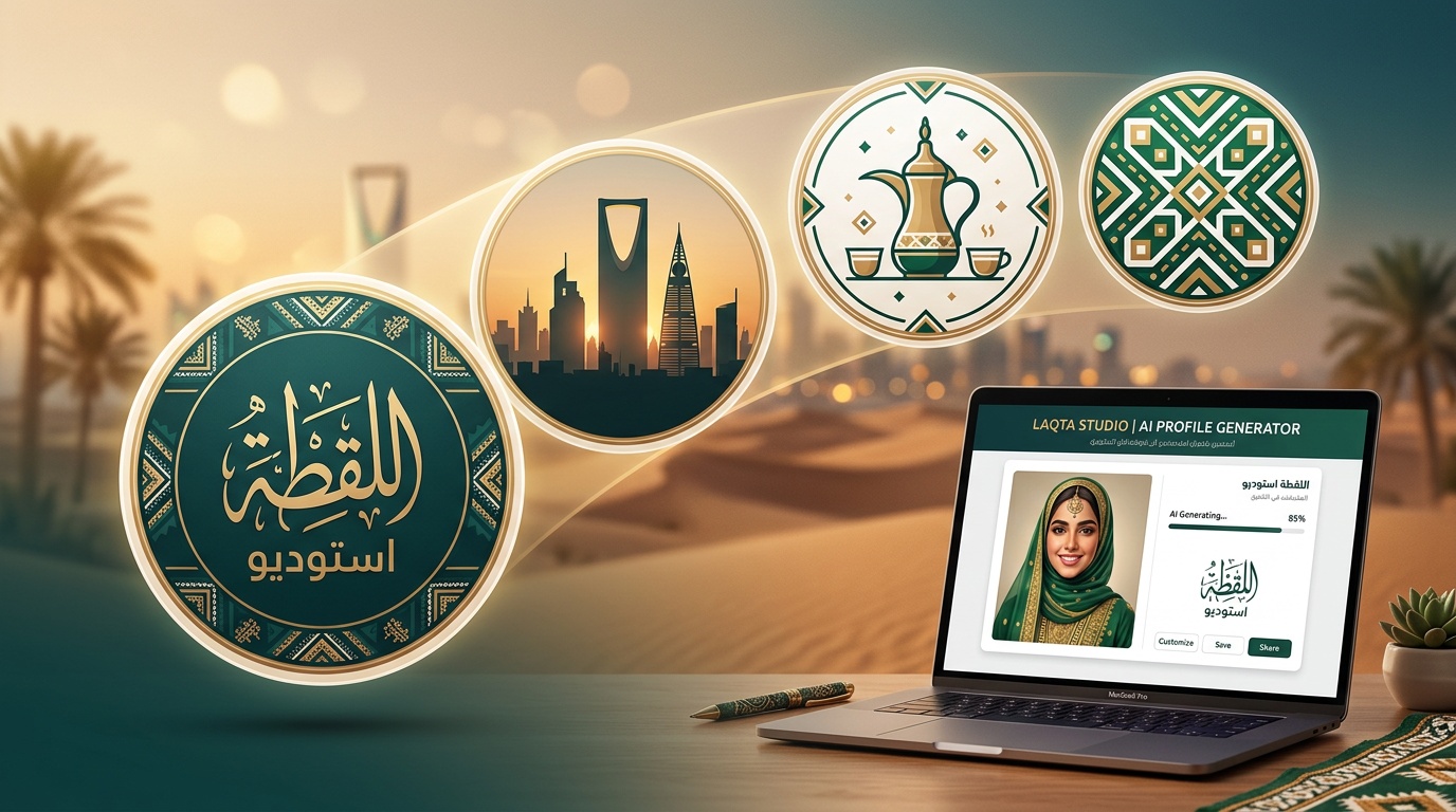 صور عرض احترافية بطابع سعودي للسوشيال ميديا - لقطة استوديو