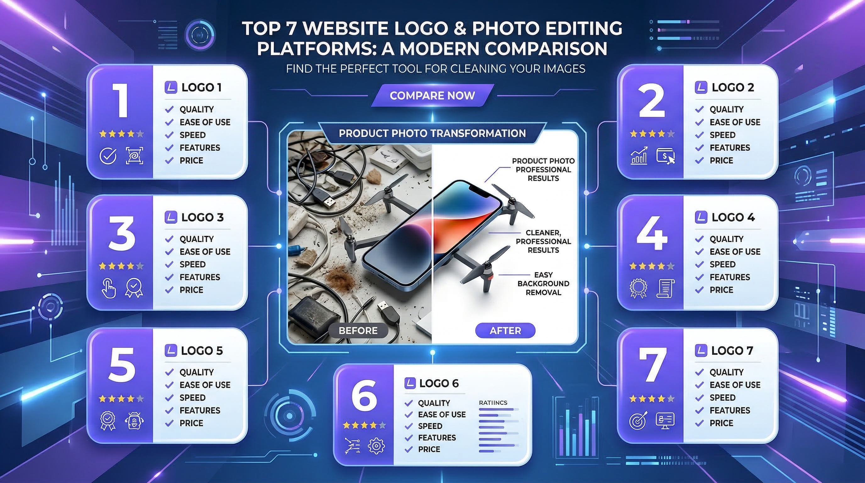 أفضل 7 مواقع لإزالة خلفية الصور - مقارنة شاملة 2025